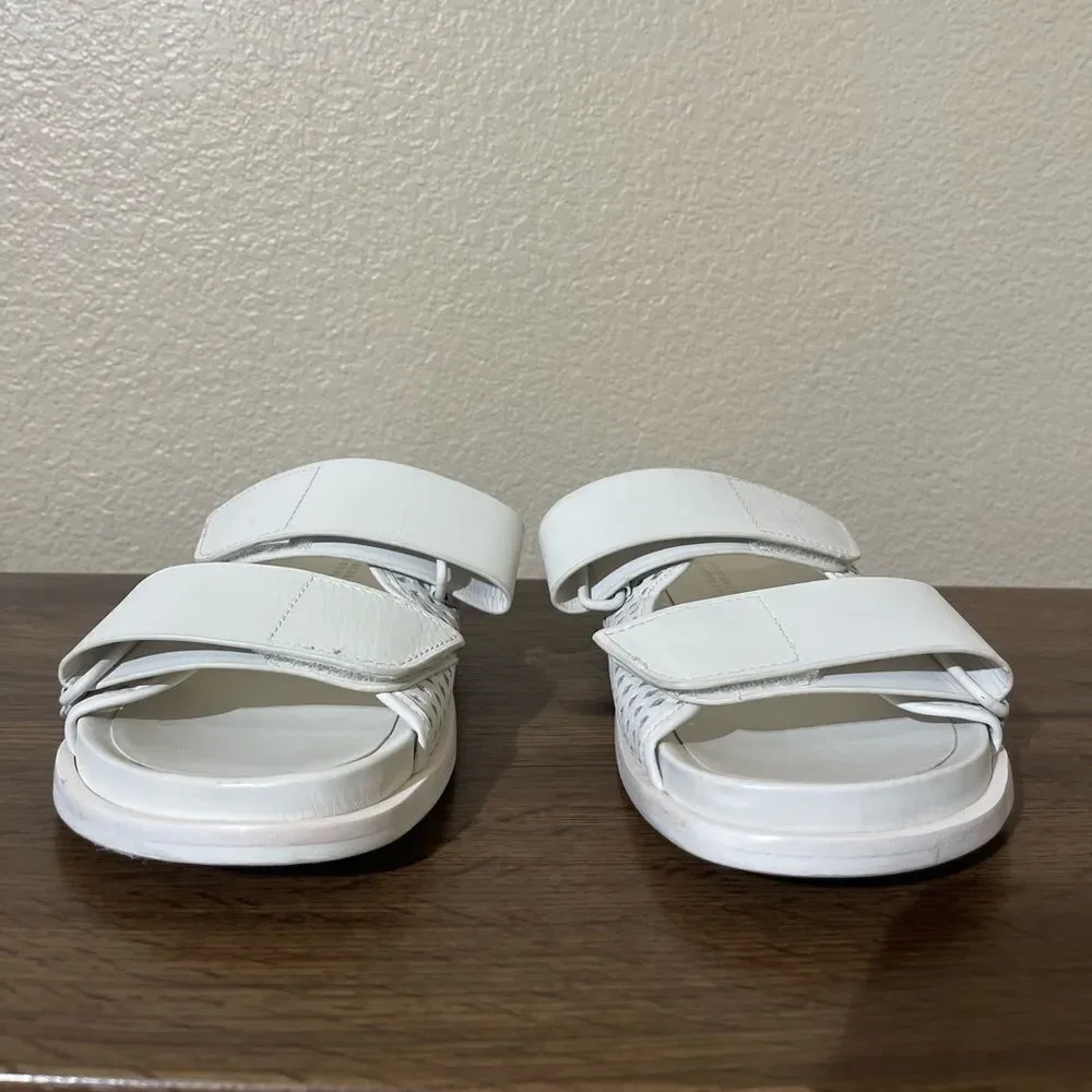 MERCEDES CASTILLO White Slide Sandals